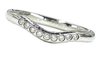 ティファニー買取 Pt950 カーブドバンド 9P ダイヤモンド リング